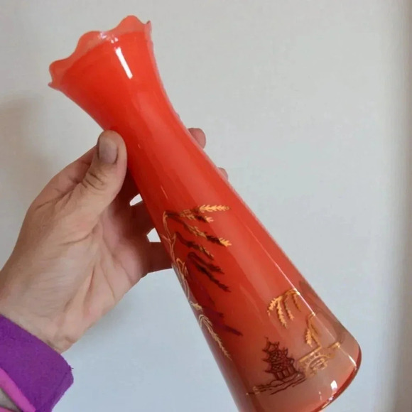 5/$25 Vtg Reverse Painted  Vase - Picture 4 of 8